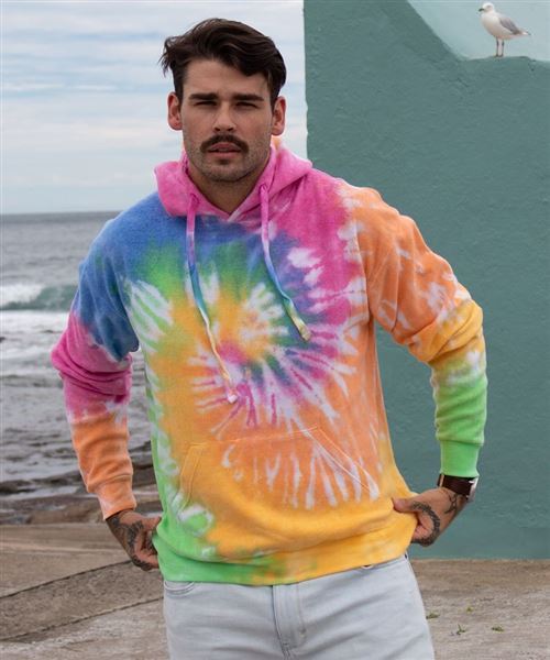 Rainbow tie-dye hoodie | TD31M | Design and Stitch